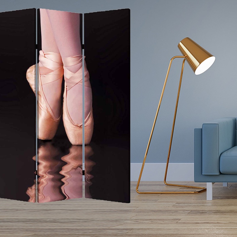 Multi Color Wood Canvas Ballet Screen By Homeroots