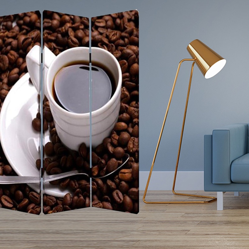 Multi Color Wood Canvas Coffee Time Screen By Homeroots
