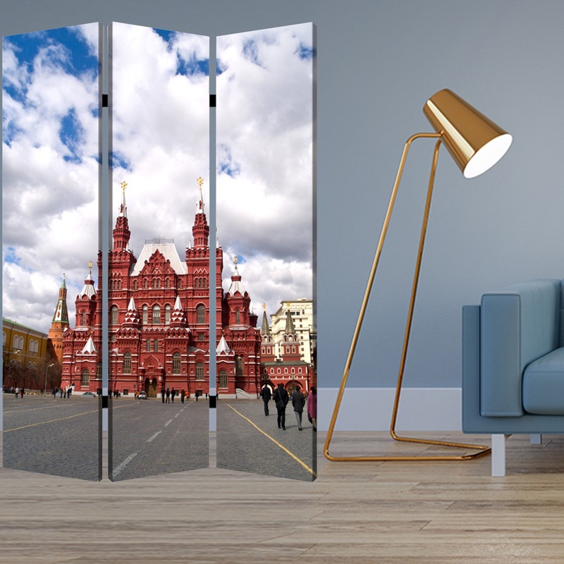 Multi Color Wood Canvas Russia Screen By Homeroots