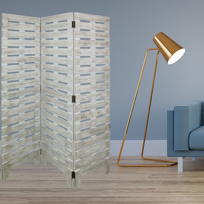White Wood Garden Screen By Homeroots