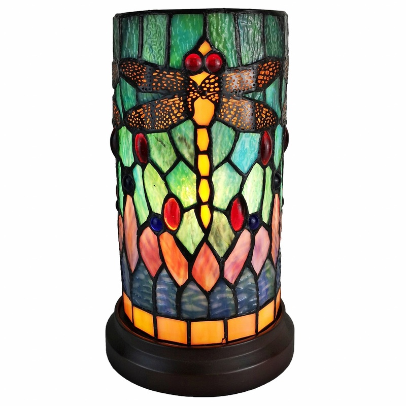 11" Tiffany Style Yellow Dragonfly Accent Table Lamp By Homeroots