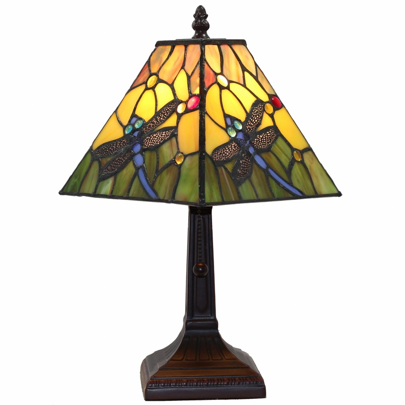 15" Tiffany Style Blue Dragonflies Table Lamp By Homeroots
