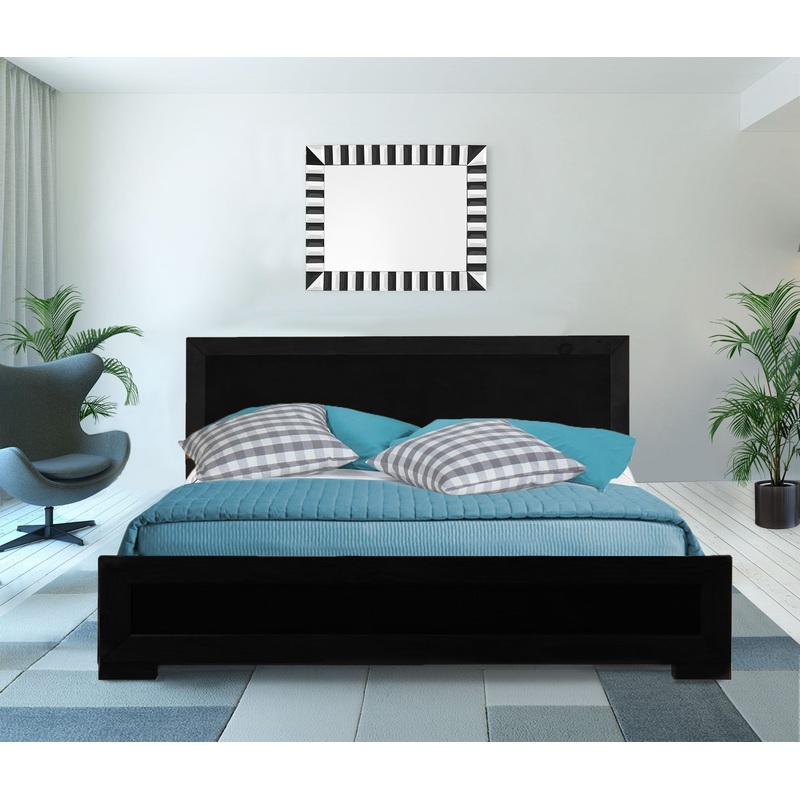 Black Wood Twin Platform Bed By Homeroots - 397071