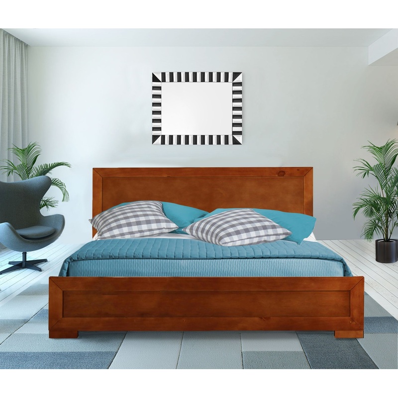 Cherry Wood Twin Platform Bed By Homeroots - 397087