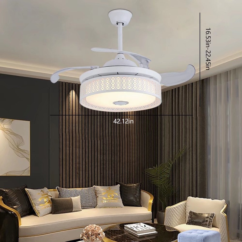 Compact Ceiling Fan And Lamp With Remote By Homeroots