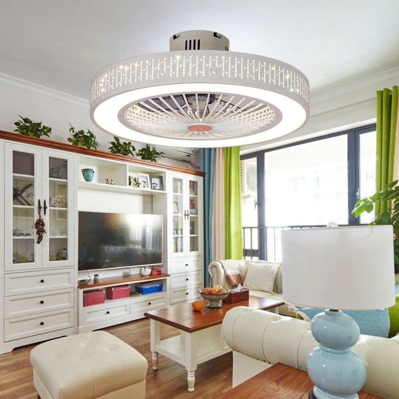 White Luxurious Ceiling Fan and Light By Homeroots