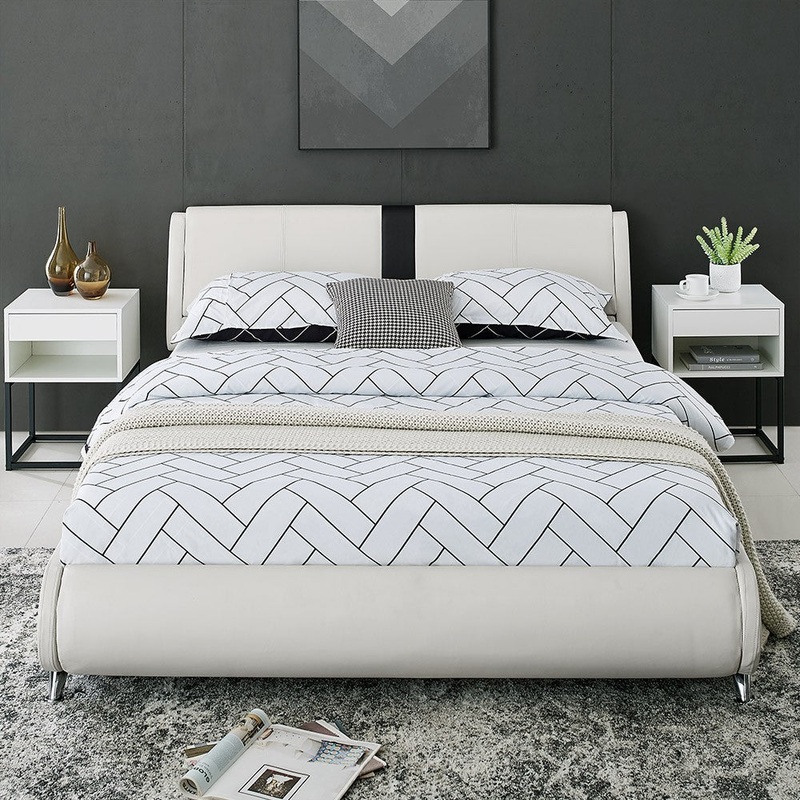 White Platform Queen Bed By Homeroots - 397013