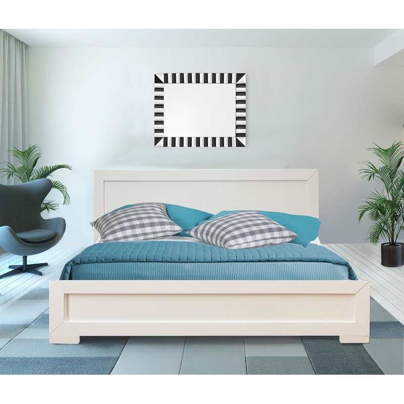 White Wood Twin Platform Bed By Homeroots - 397075