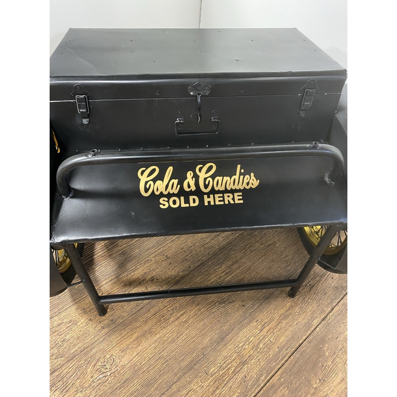 Black Old Time Delivery Box Table With Storage By Homeroots