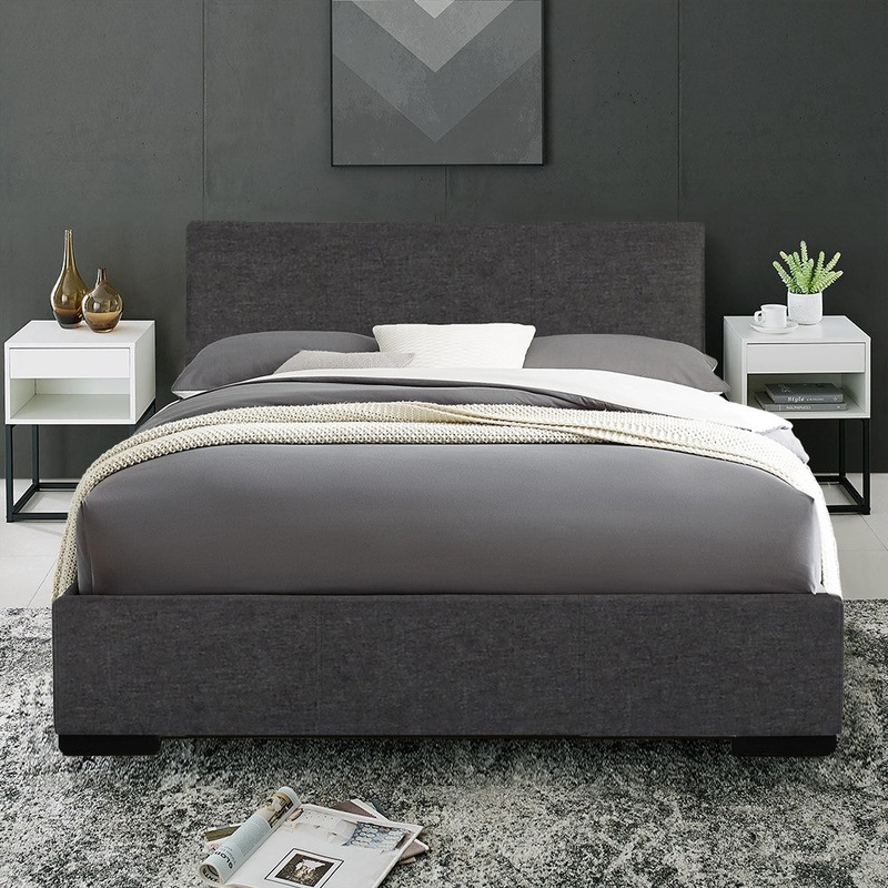 Grey Platform Twin Bed By Homeroots