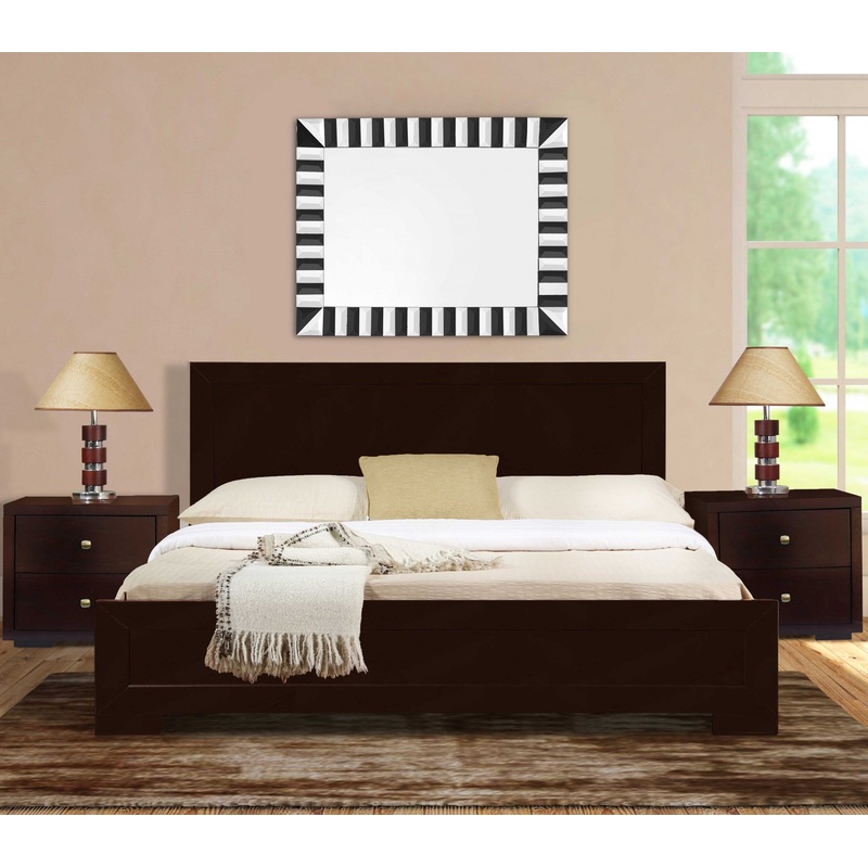 Moma Espresso Wood Platform Twin Bed With Nightstand By Homeroots