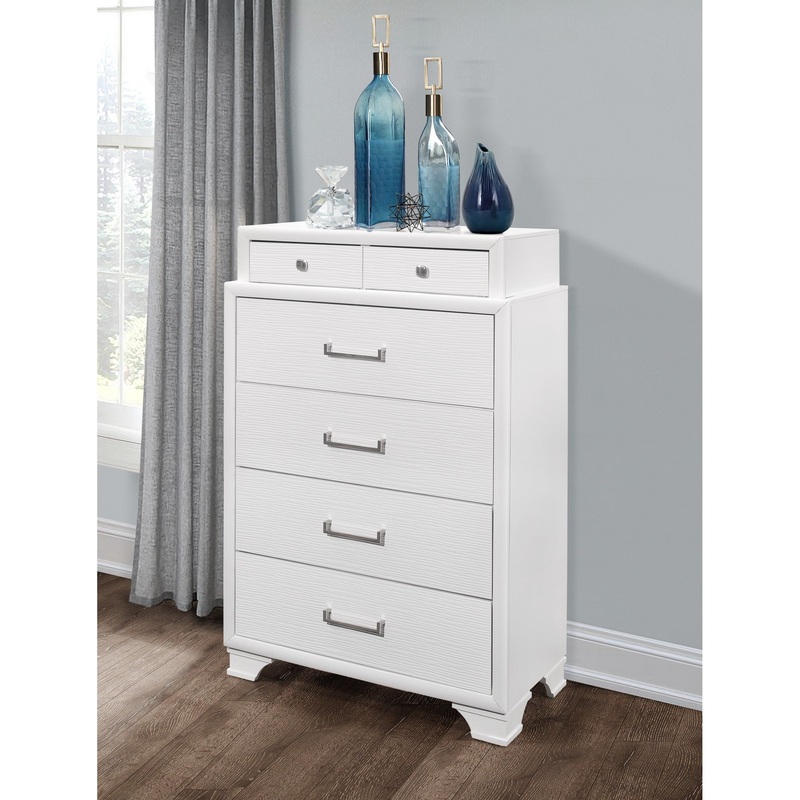 White Chest With 6 Drawers By Homeroots