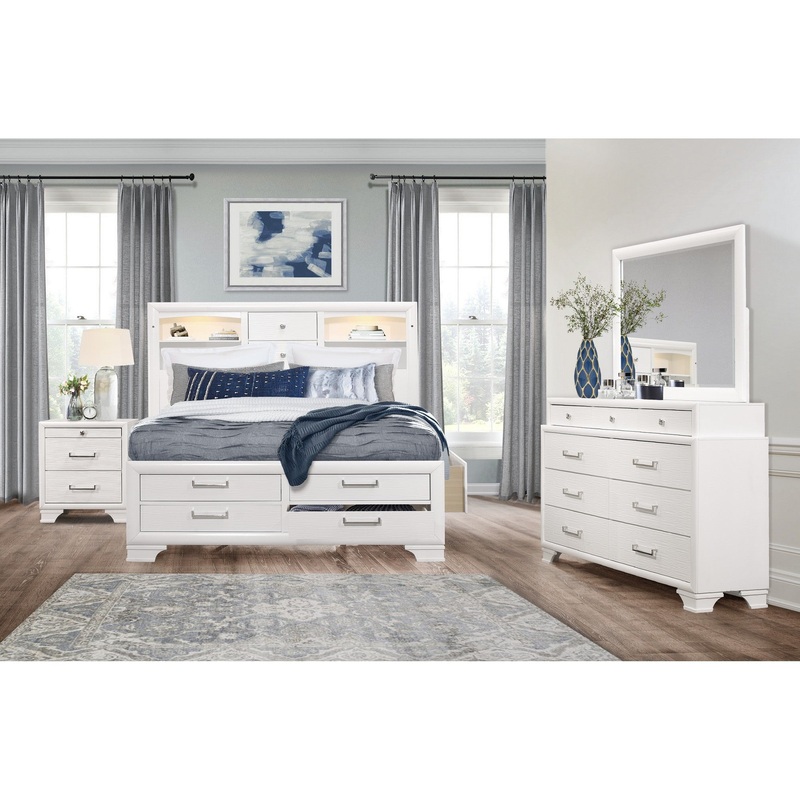 White Dresser With 9 Drawers By Homeroots