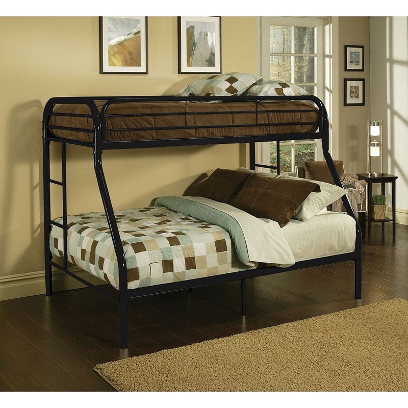 Black Twin Over Full Size Bunk Bed By Homeroots