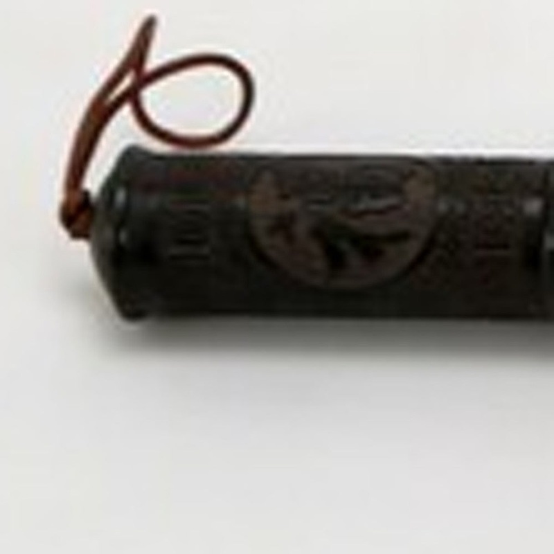 Brown Carved Scroll Wood Decorative Calligraphy Brush By Homeroots