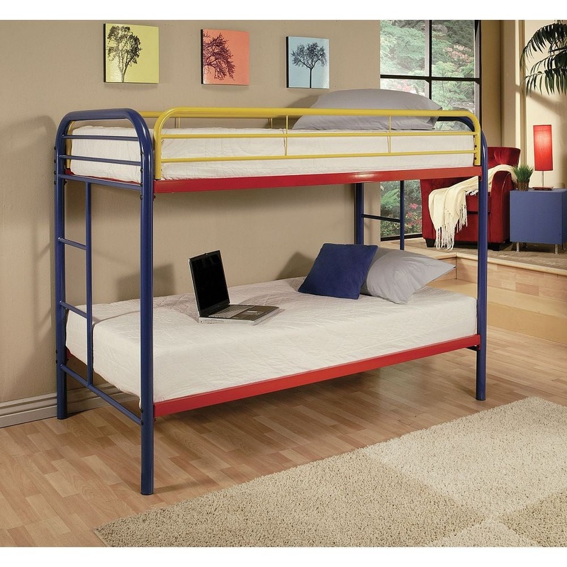 Colorful Twin Over Twin Bunk Bed By Homeroots