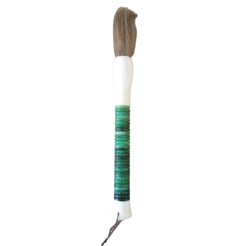 Light Green Jade Abacus Disc Decorative Calligraphy Brush By Homeroots