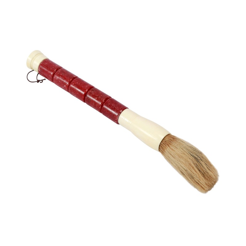 Red Spotted Jade Sectioned Decorative Calligraphy Brush By Homeroots