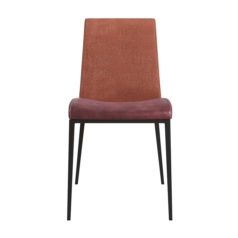 Set of Two Brown and Rust Stainless Steel Chairs By Homeroots
