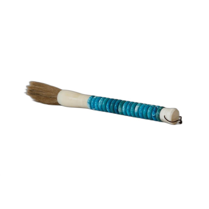Shades of Aqua Jade Abacus Disc Decorative Calligraphy Brush By Homeroots