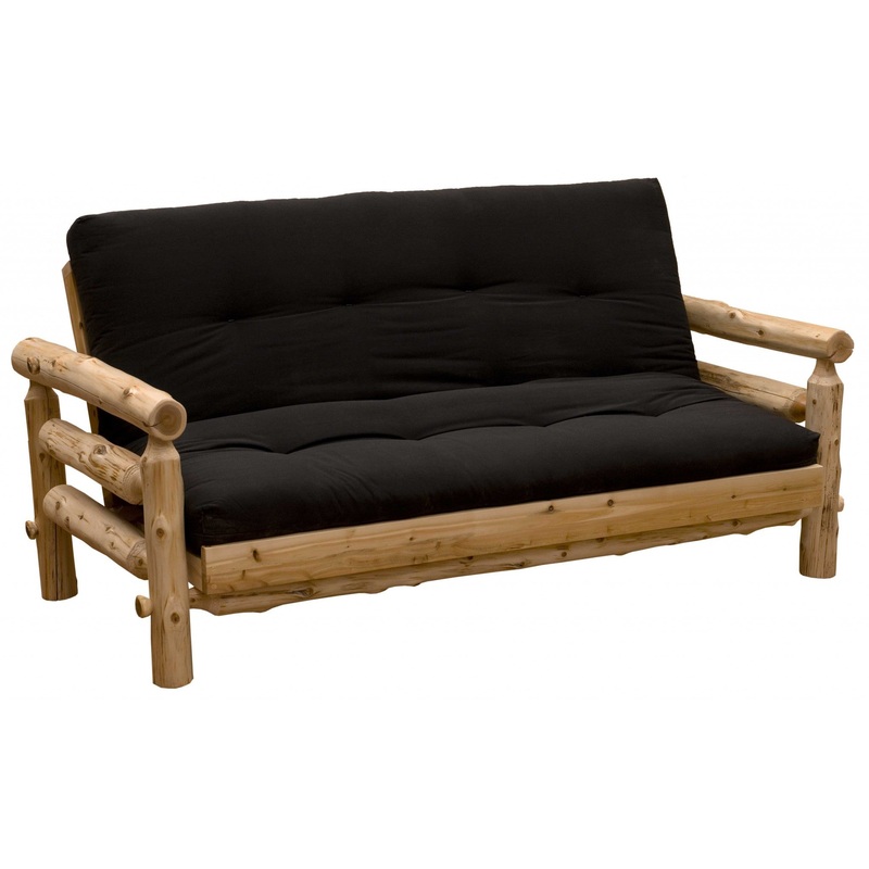 Authentic Log Cabin Natural Cedar Futon By Homeroots