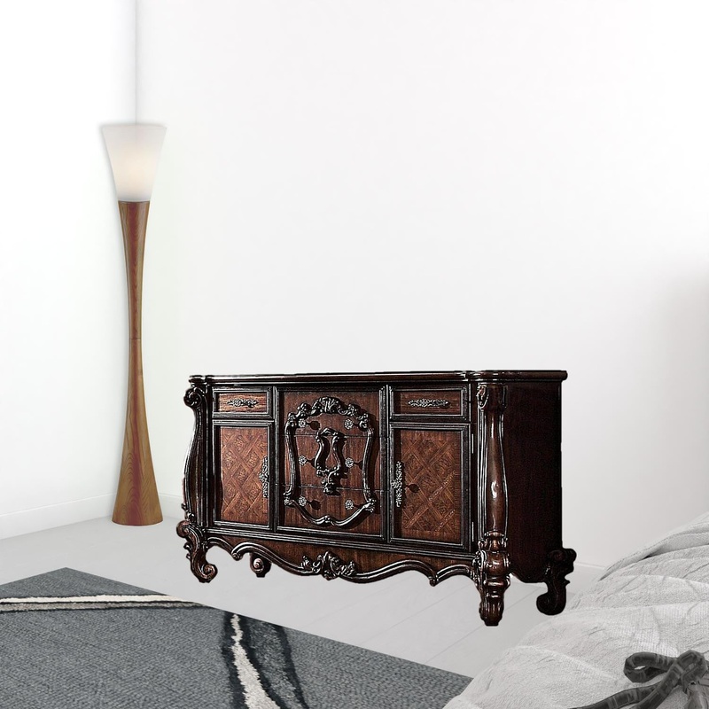 Cherry Oak Wood Dresser By Homeroots - 374251