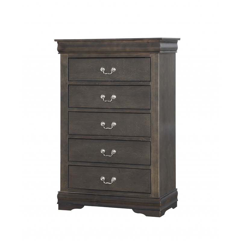 Dark Gray Wood Chest By Homeroots