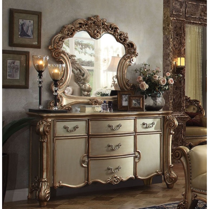 Gold Patina Bone Patina Dresser By Homeroots