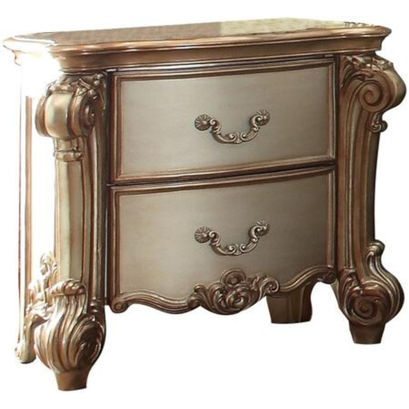 Gold Patina Bone Patina Nightstand By Homeroots