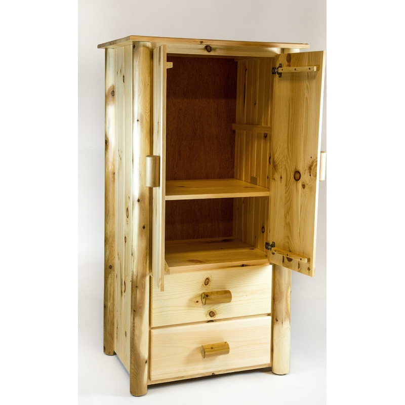 Natural Clear Finish All Wood Armoire By Homeroots