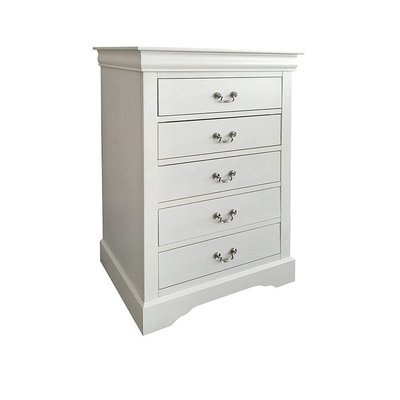 White Metal Chest By Homeroots