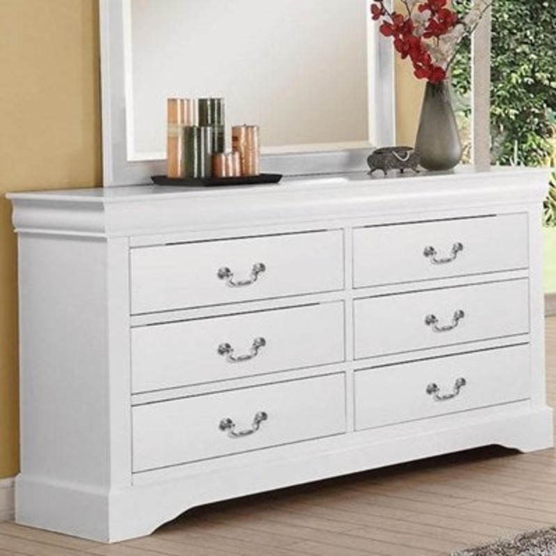 White Metal Dresser By Homeroots