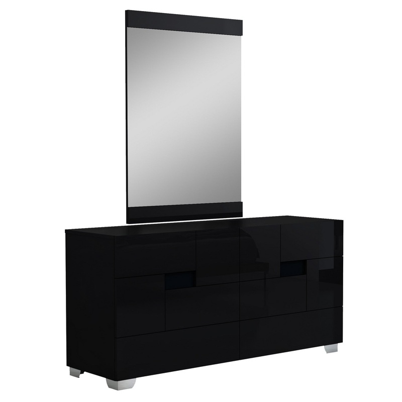 30" Superb Black High Gloss Dresser By Homeroots