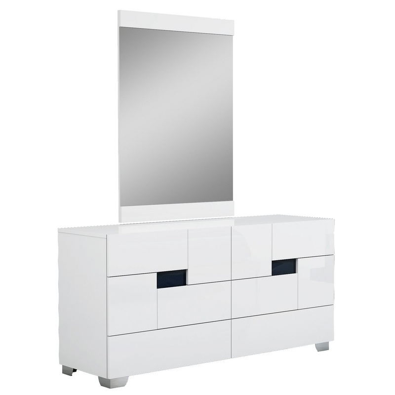 30" Superb White High Gloss Dresser By Homeroots