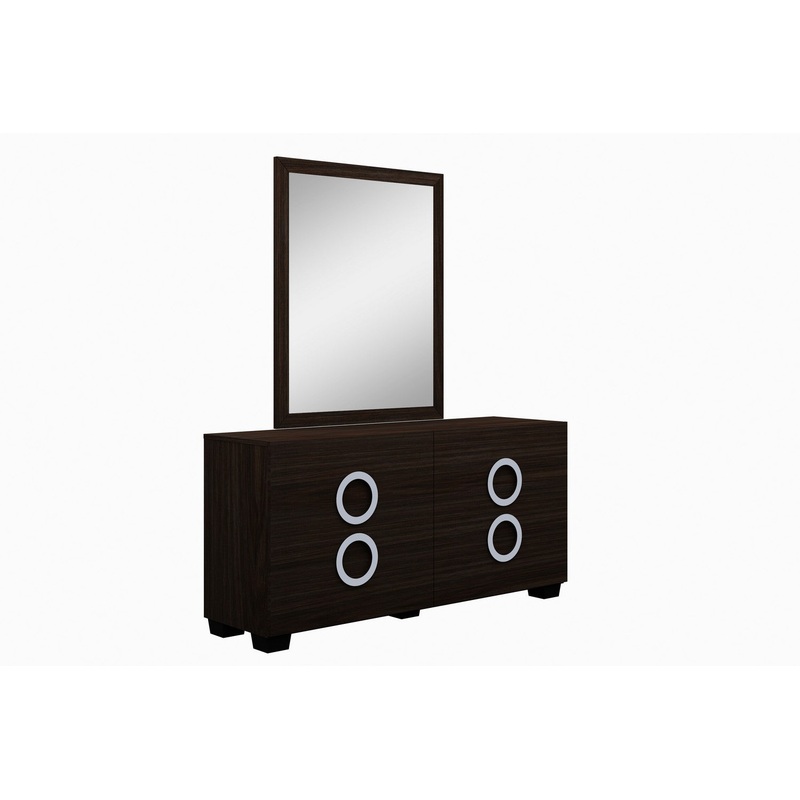 31" Refined Wenge High Gloss Dresser By Homeroots