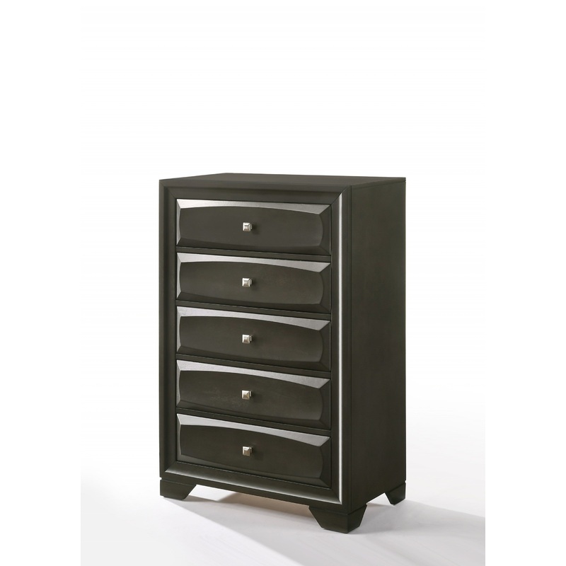 Antique Gray Rubber Wood Chest By Homeroots