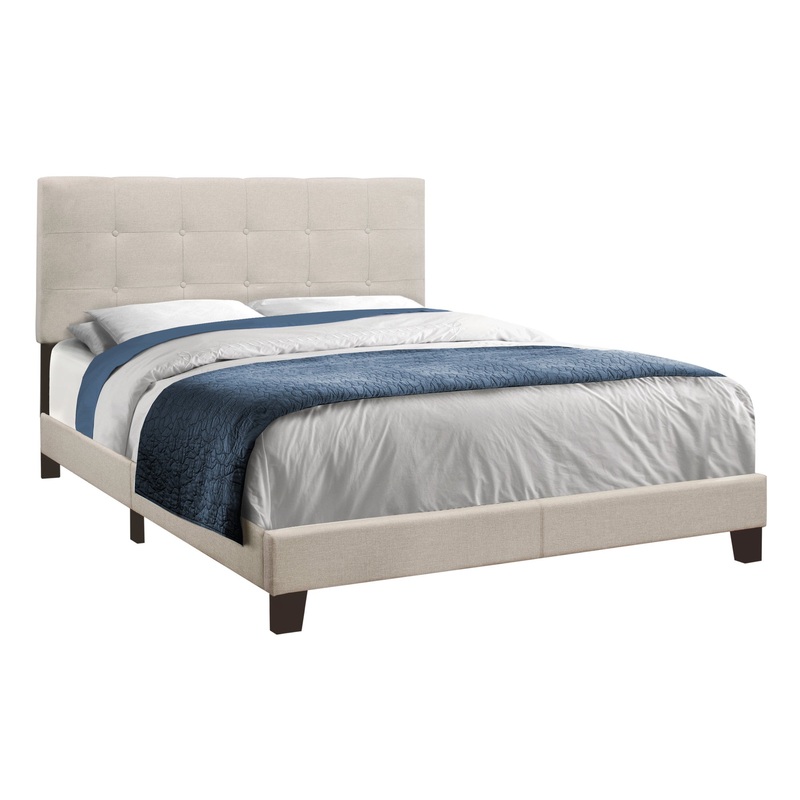 Beige Linen - Queen Size Bed By Homeroots