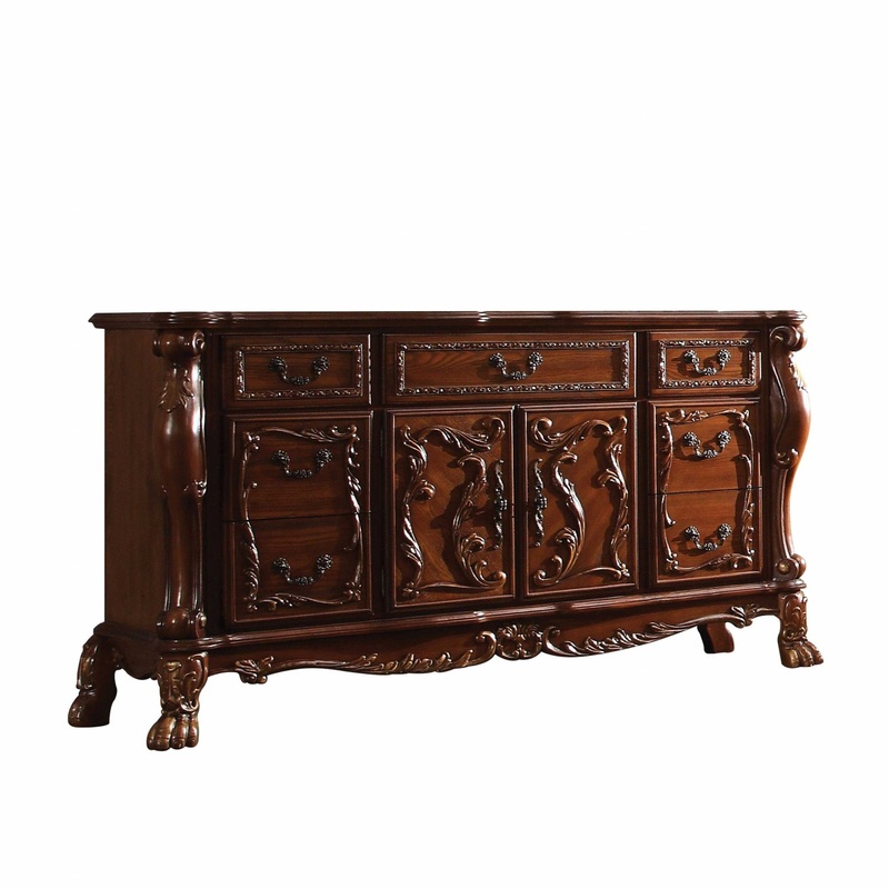 Cherry Oak Wood Poly Resin Dresserserver By Homeroots