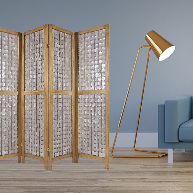 Clear Capiz Shell Screen By Homeroots - 342721