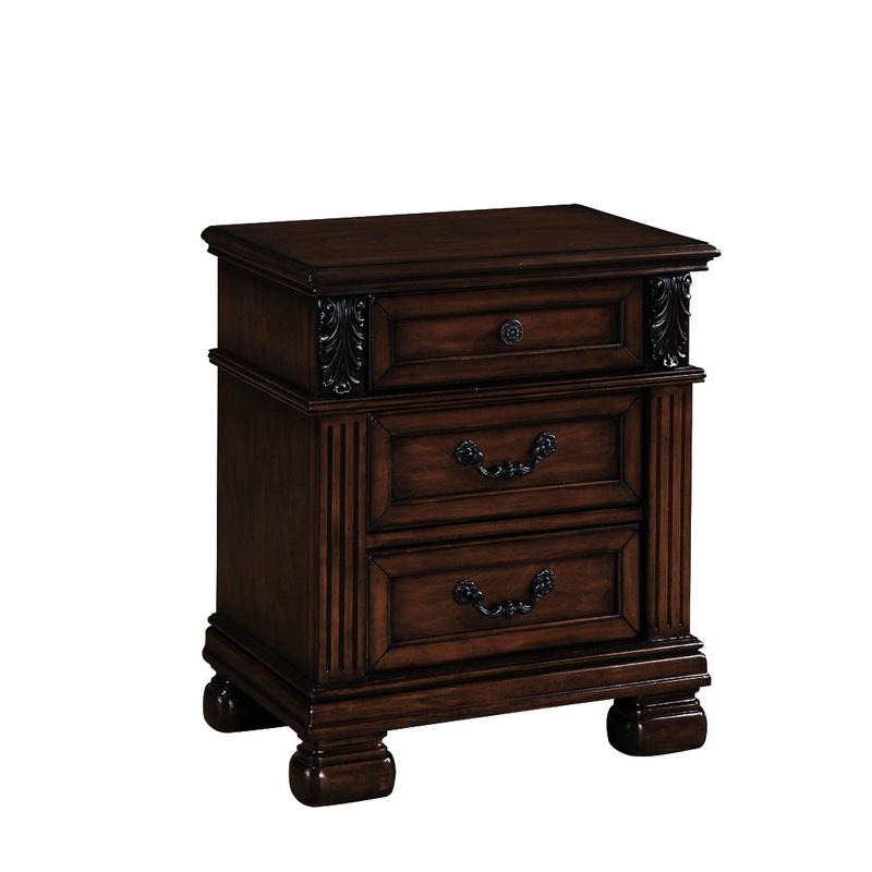 Dark Walnut Wood Nightstand By Homeroots - 347052