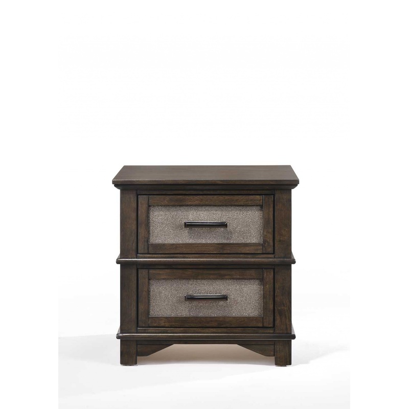 Dark Walnut Wood Nightstand By Homeroots - 347083