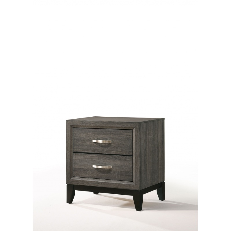 Distressed Gray Nightstand By Homeroots