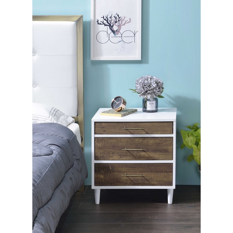 Distressed Oak Nightstand By Homeroots