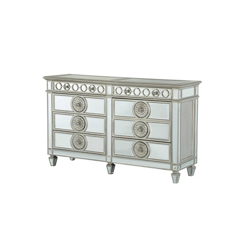 Mirrored Wood Dresser By Homeroots