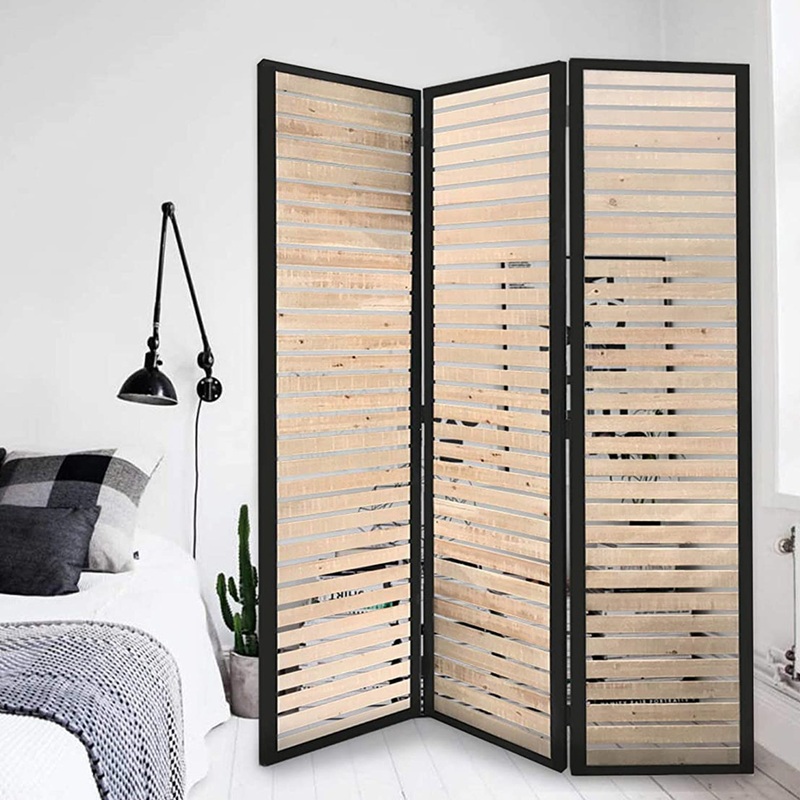 Natural Brown Wood And Metal Screen By Homeroots