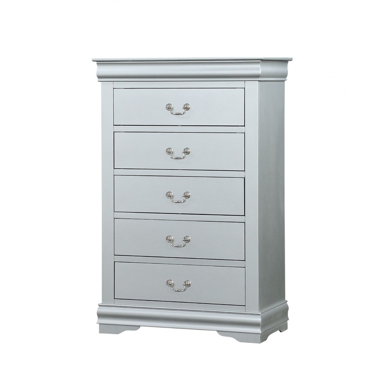 Platinum Wood Chest By Homeroots - 347106