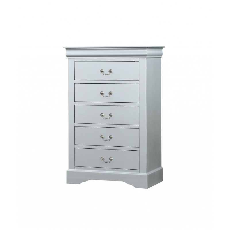 Platinum Wood Chest By Homeroots - 347114