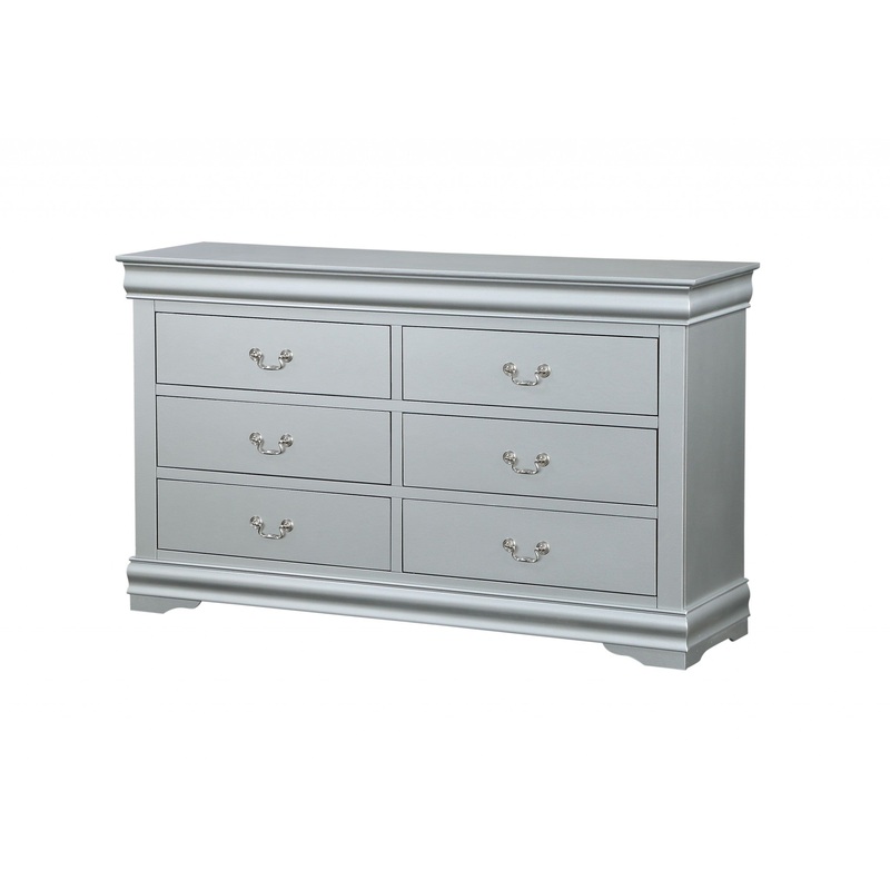 Platinum Wood Dresser By Homeroots - 347105