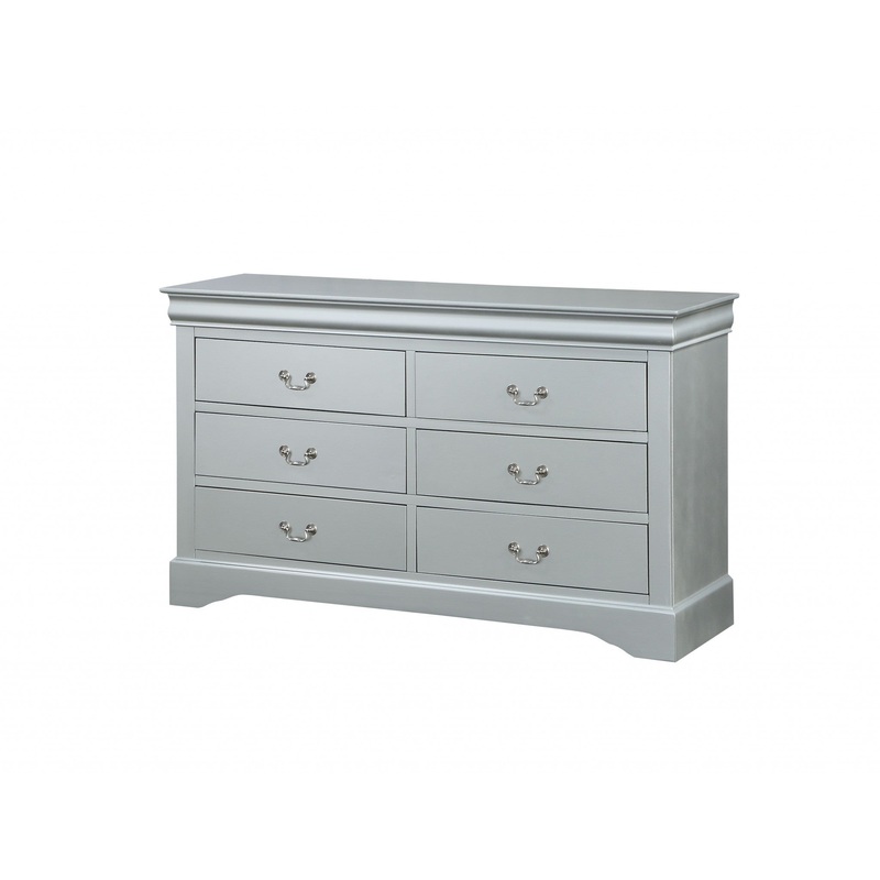 Platinum Wood Dresser By Homeroots - 347113