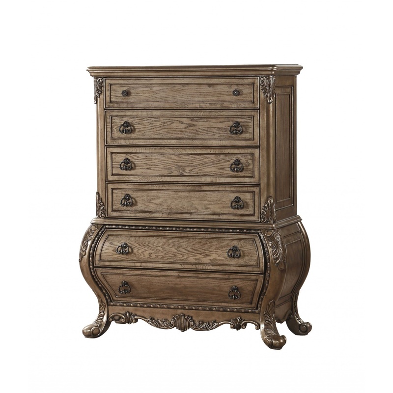 Vintage Oak Wood Chest By Homeroots